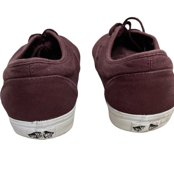 Vans Off The Wall Unisex Shoes Size 9.5 Burgundy Classic Canvas Skate TB4R - Picture 7 of 9